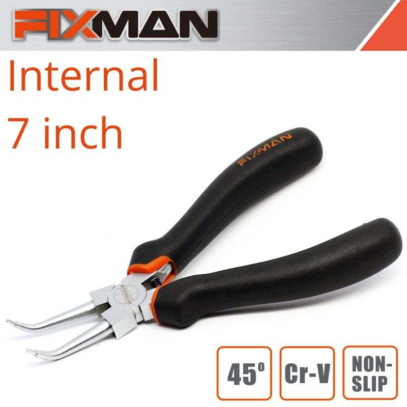 FIXMAN INTERNAL CIRCLIP PLIERS 7&#39;/175MM X 45 DEG
