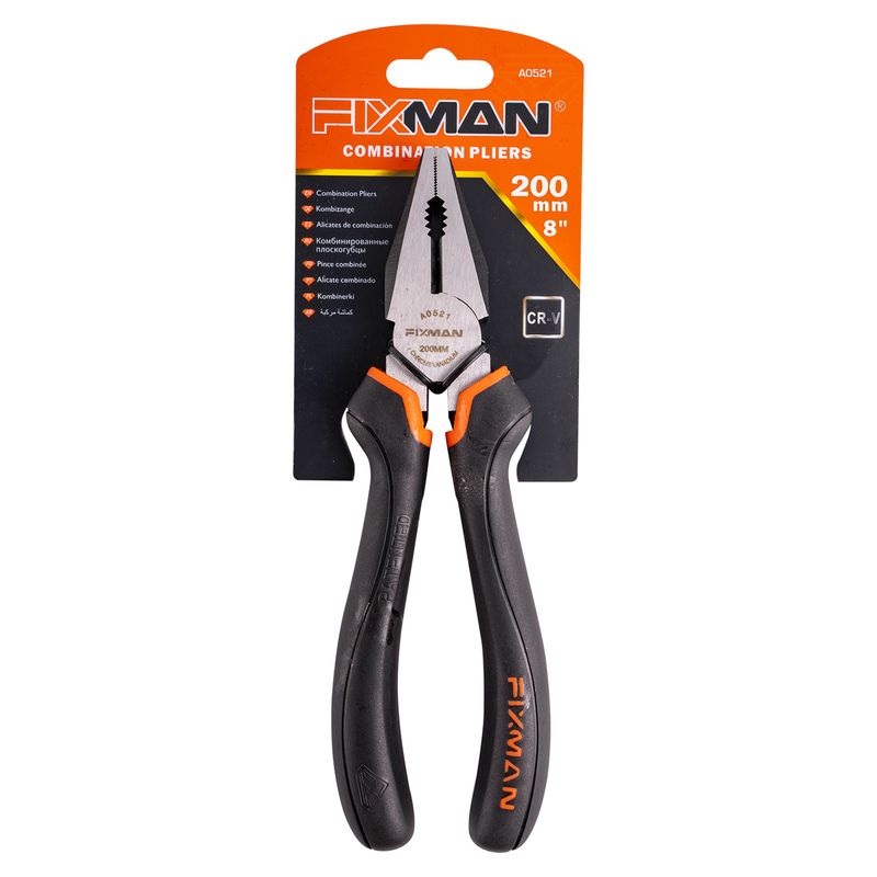 FIXMAN INDUSTRIAL COMBINATION PLIERS 8&#39; X 200MM