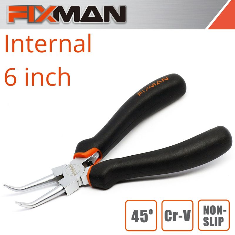 FIXMAN INTERNAL CIRCLIP PLIERS 6&#39;/145MM X 45 DEG