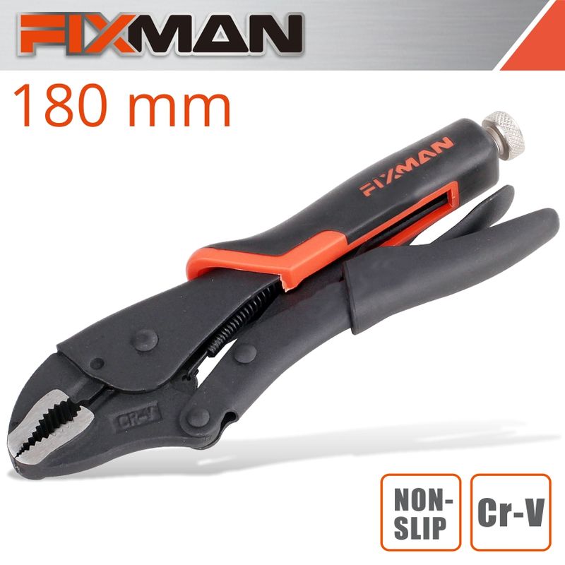 FIXMAN CURVED JAW LOCK GRIP PLIERS 7&#39;/180MM