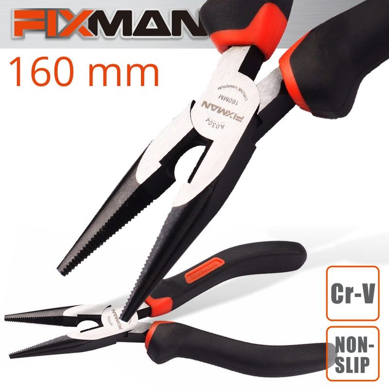 FIXMAN INDUSTRIAL LONG NOSE PLIERS 6&#39;/160MM
