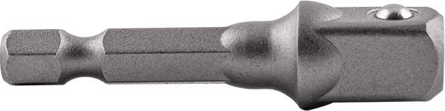 SOCKET ADAPTOR 3/8&#39;M SQ X 50MM 1/4&#39;M HEX SHANK CARDED