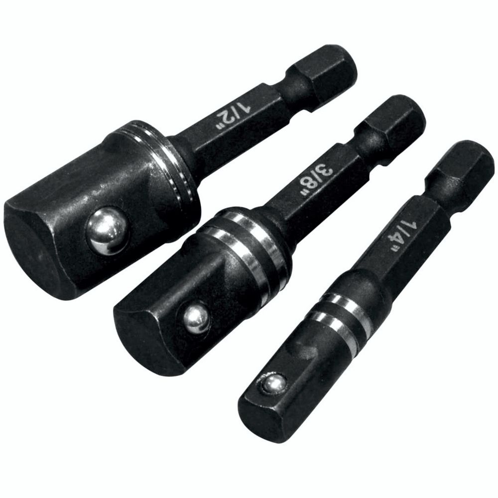 IMPACT SOCKET ADAPTOR 3PC SET 1/4&#39; 3/8&#39; 1/2&#39;