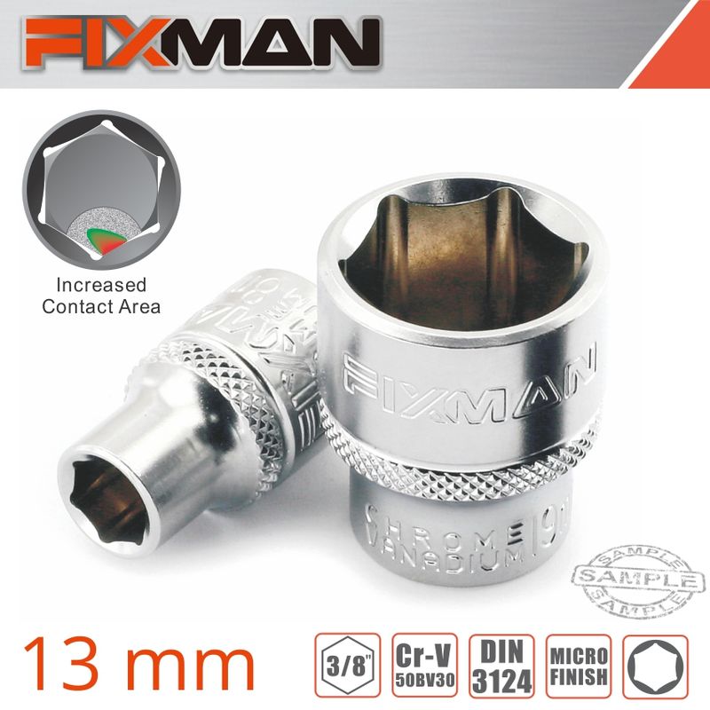 FIXMAN 3/8&#39; DRIVE HEX SOCKET 13MM
