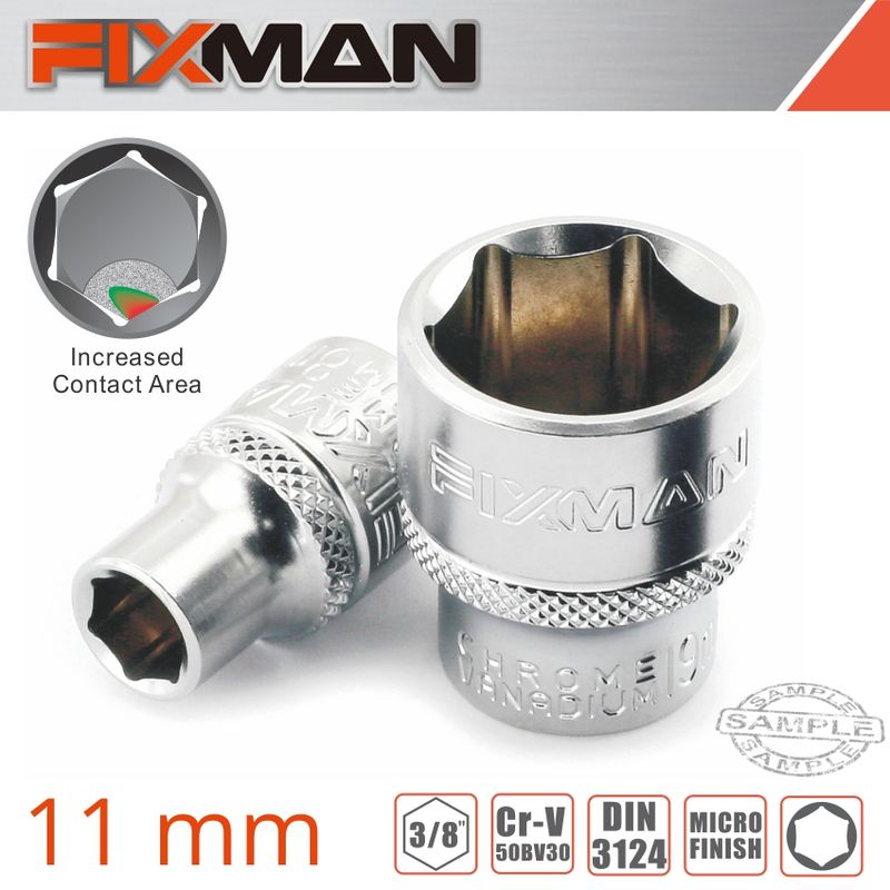 FIXMAN 3/8&#39; DRIVE HEX SOCKET 11MM