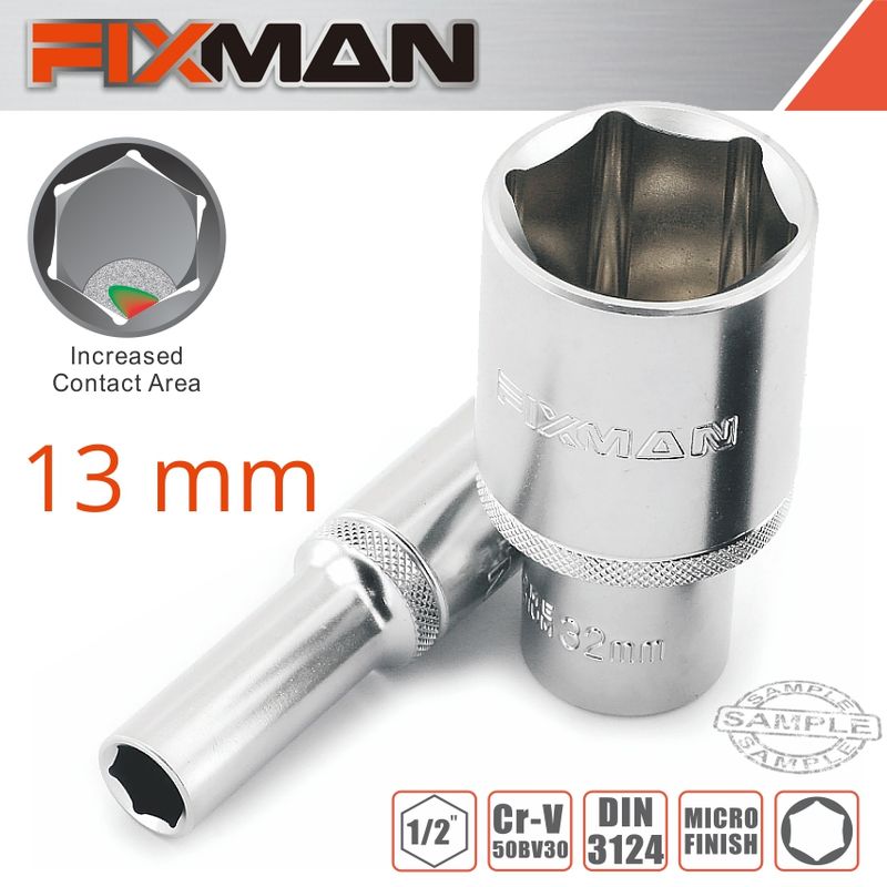 FIXMAN 1/2&#39; DR DEEP SOCKET 13MM