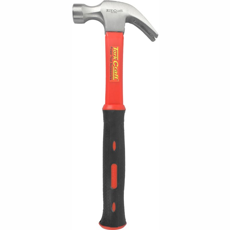 HAMMER CLAW 450G (16OZ) FIBREGLASS HANDLE 295MM &amp; FULL POL HEAD