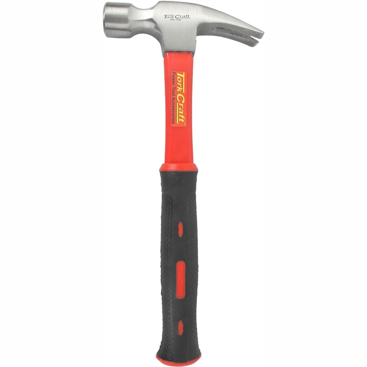 HAMMER CLAW 700G (24OZ) FIBREGLASS HANDLE 295MM &amp; FULL POL HEAD
