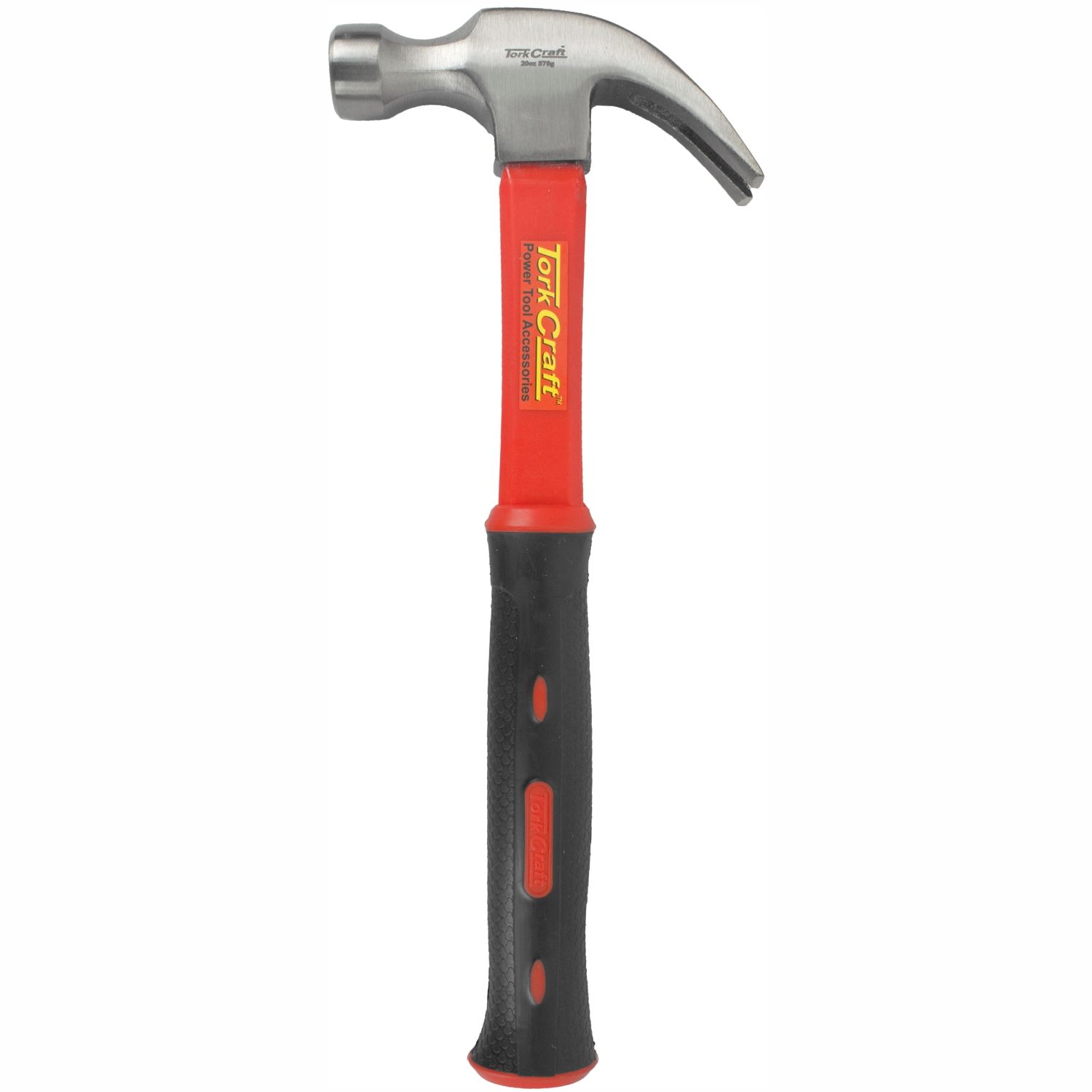 HAMMER CLAW 570G (20OZ) FIBREGLASS HANDLE 295MM &amp; FULL POL HEAD