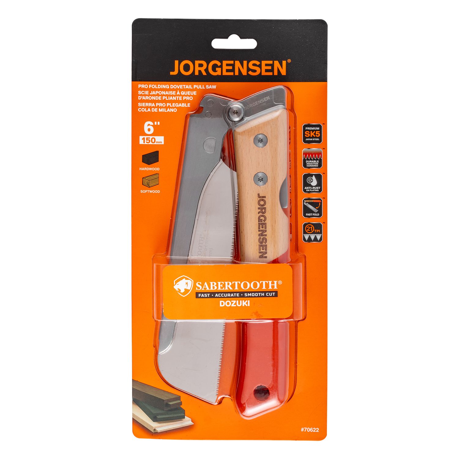 JORGENSEN 150MM FOLDING DOVETAIL PULL SAW