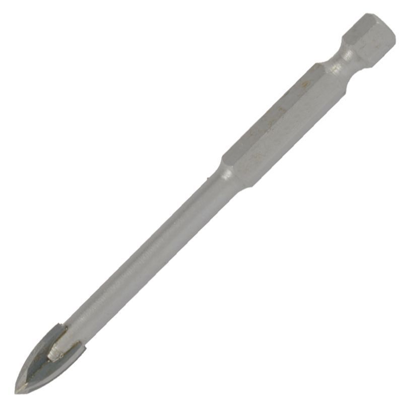 GLASS &amp; TILE DRILL 10MM 4 FLUTE WITH HEX SHANK