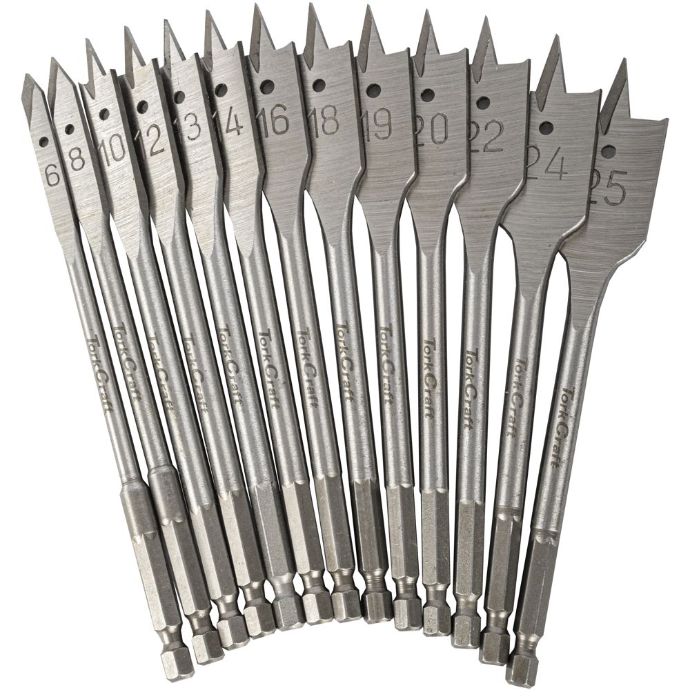 SPADE BIT SET 13PCE DOUBLE BLISTER