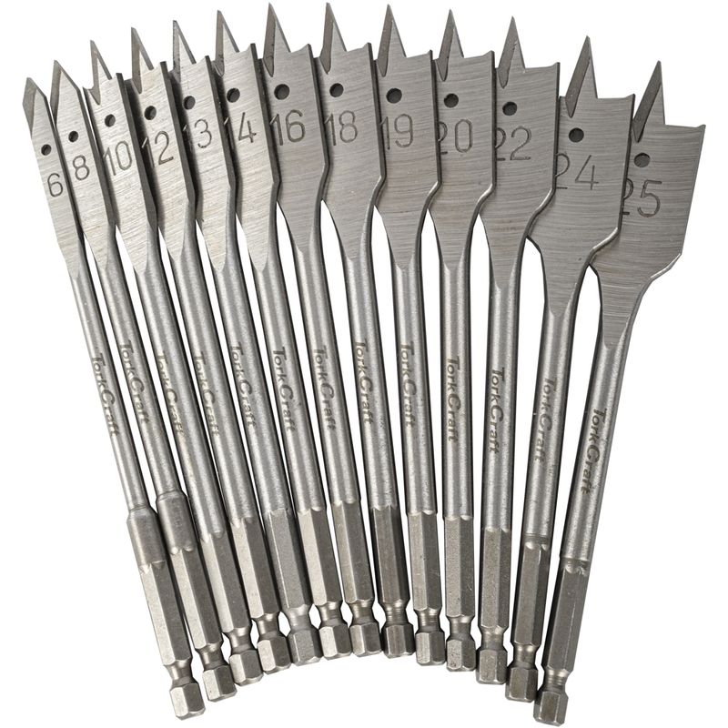 SPADE BIT SET 13PCE DOUBLE BLISTER