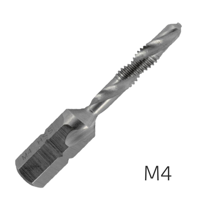 ALPEN COMBINATION TAP PLW M4 1/4&#39; SHANK
