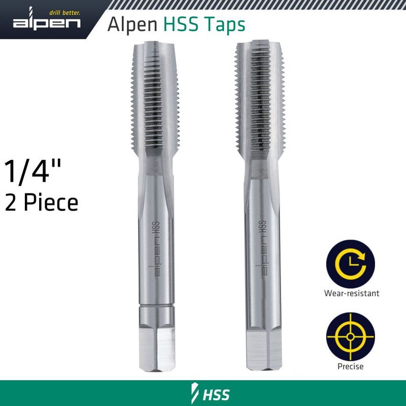 HSS HAND TAP SET IMPERIAL  G 1/4&#39; POUCHED