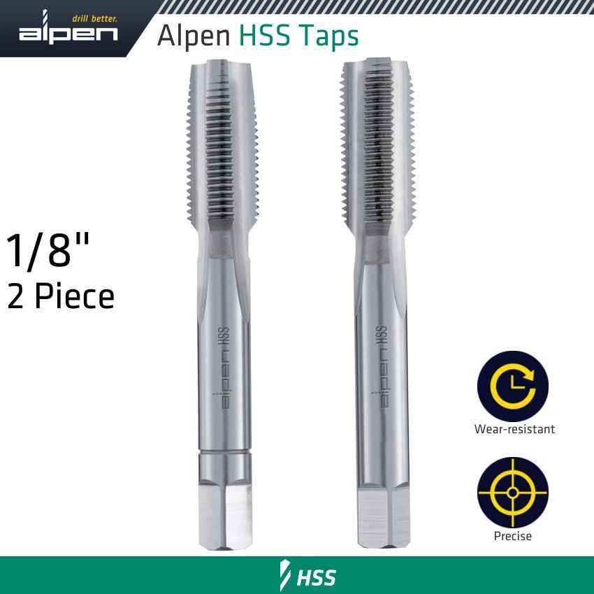 HSS HAND TAP SET IMPERIAL  G 1/8&#39; POUCHED