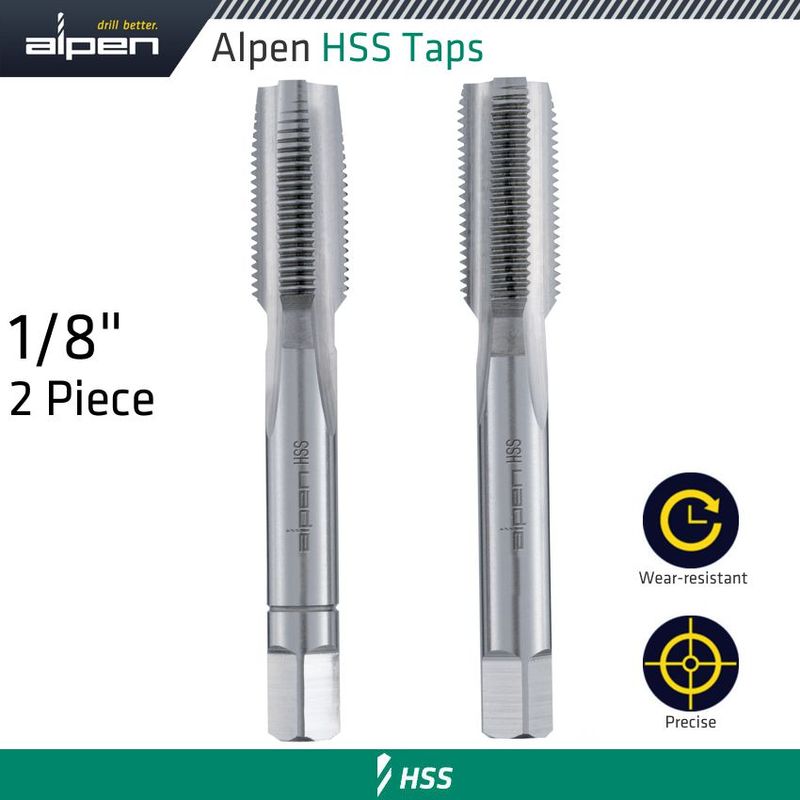 HSS HAND TAP SET IMPERIAL  G 1/8&#39; POUCHED