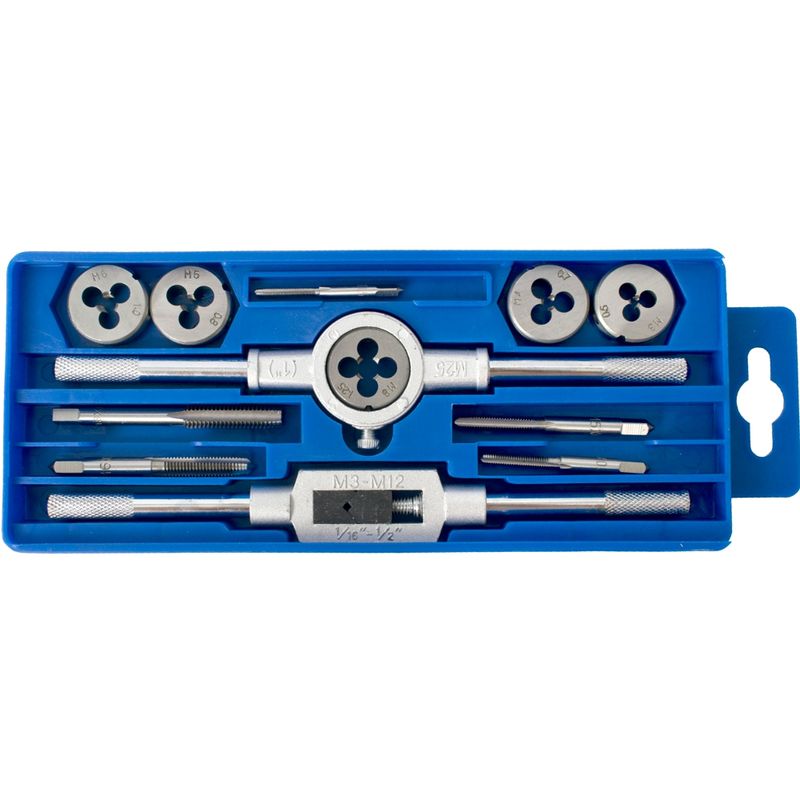 12PC WS TAP &amp; DIE SET - PLASTIC CASE
