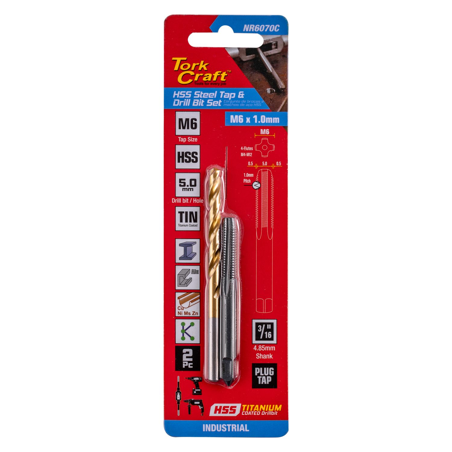 TAP HSS 5X0.8 &amp; DRILL 4.2MM 2PC SET