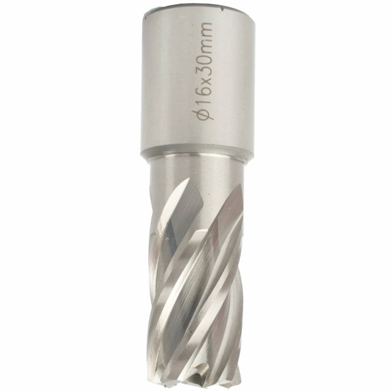 ANNULAR HOLE CUTTER HSS 16 X 30MM WELD SHANK 19.05MM