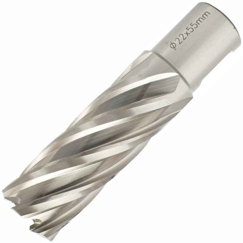ANNULAR HOLE CUTTER HSS 22 X 55MM WELD SHANK 19.05MM