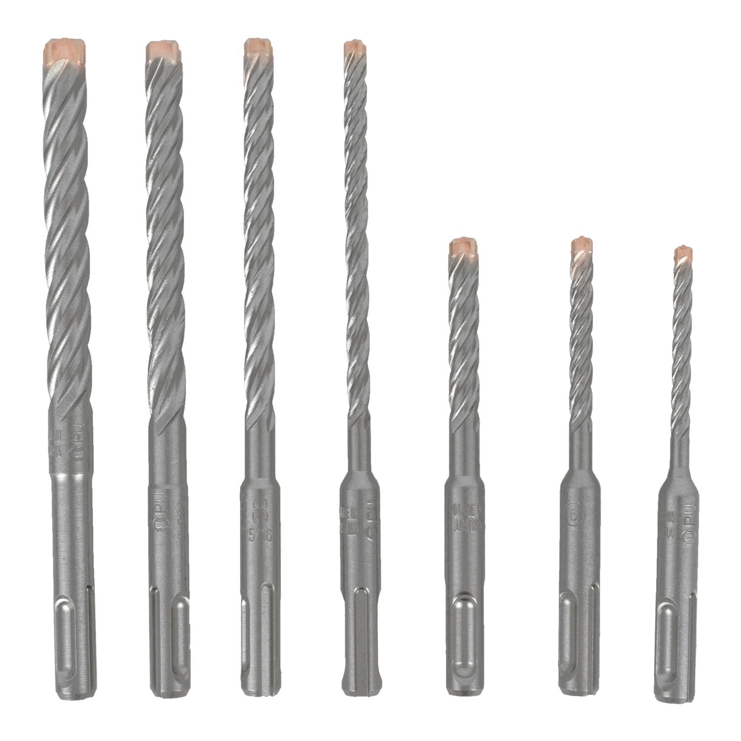 FORCE X SDS-PLUS SET KM7 7 PCS. 5.0/ 6.0/ 8.0 MM X 110 AND 6.0/ 8.0/ 1