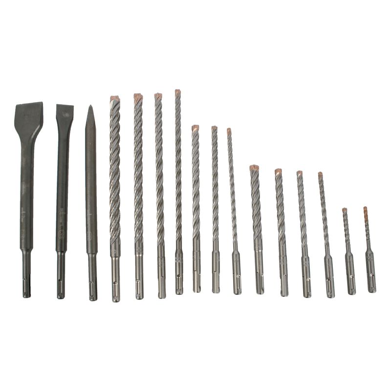 FORCE X SDS-PLUS KIT16 16 PCS. DRILLS 110MM 5-6 160MM 6-8-10-12 210M