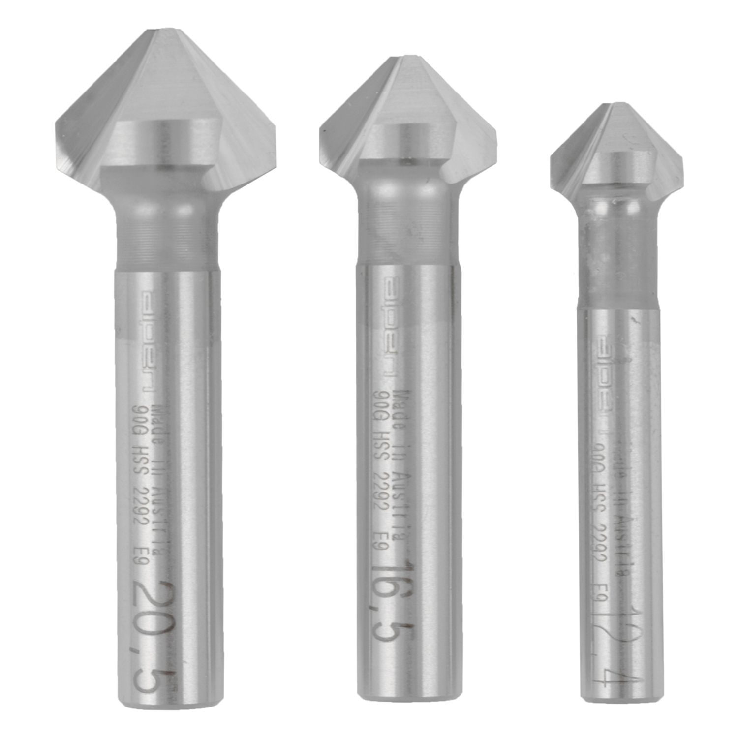 HSS COUNTERSINK SET - PCS 12.4 - 16.5 - 20.5MM