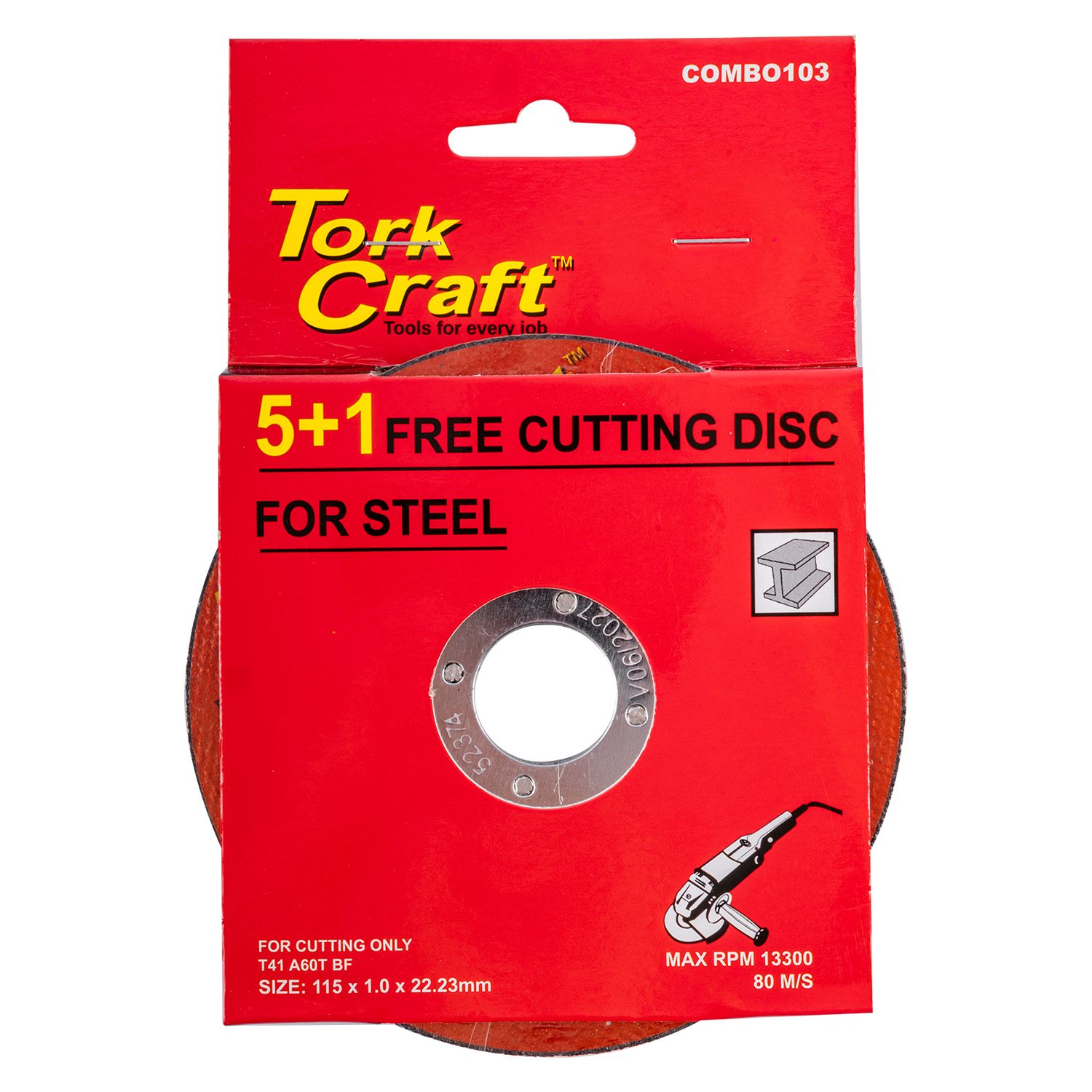 5 + 1 FREE CUTTING DISC STEEL 115 x 1.0 x 22.2MM