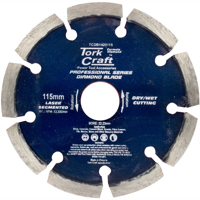 DIAMOND BLADE 115MM SEGMENTED LASER INDUSTRIAL