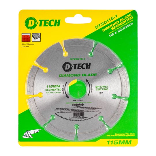 DIAMOND BLADE SEGMENTED STD. 115X22,23MM CONCRETE/CEMENT