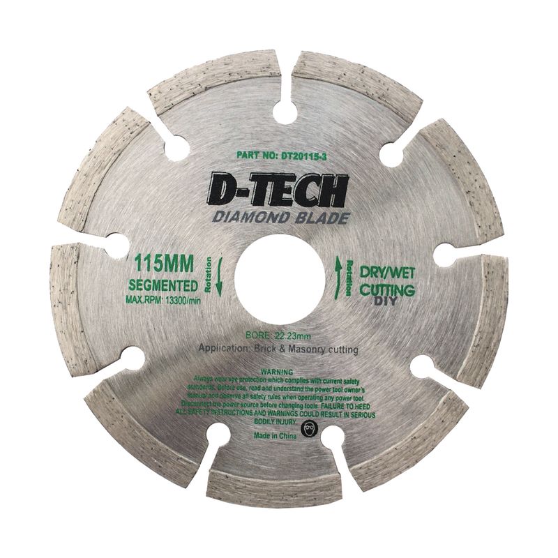 DIAMOND BLADE SEGMENTED 115X22,23 CLAY BRICK/MASONRY