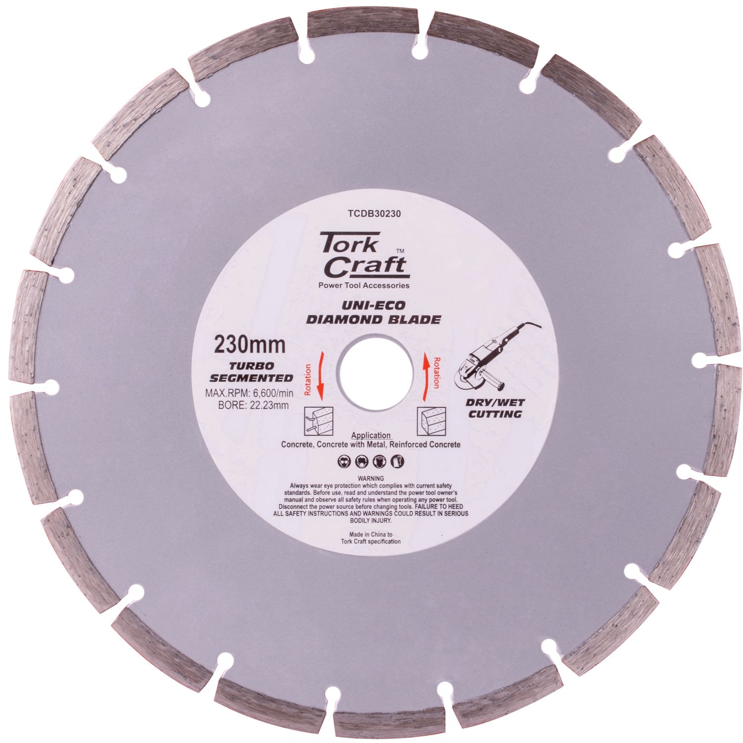 DIAMOND BLADE SEGM 230MM REINFORCED CONCRETE
