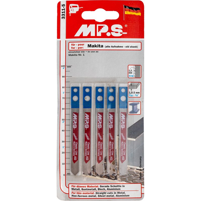 JIGSAW BLADE  METAL MAKITA SHANK 80MM 21TPI