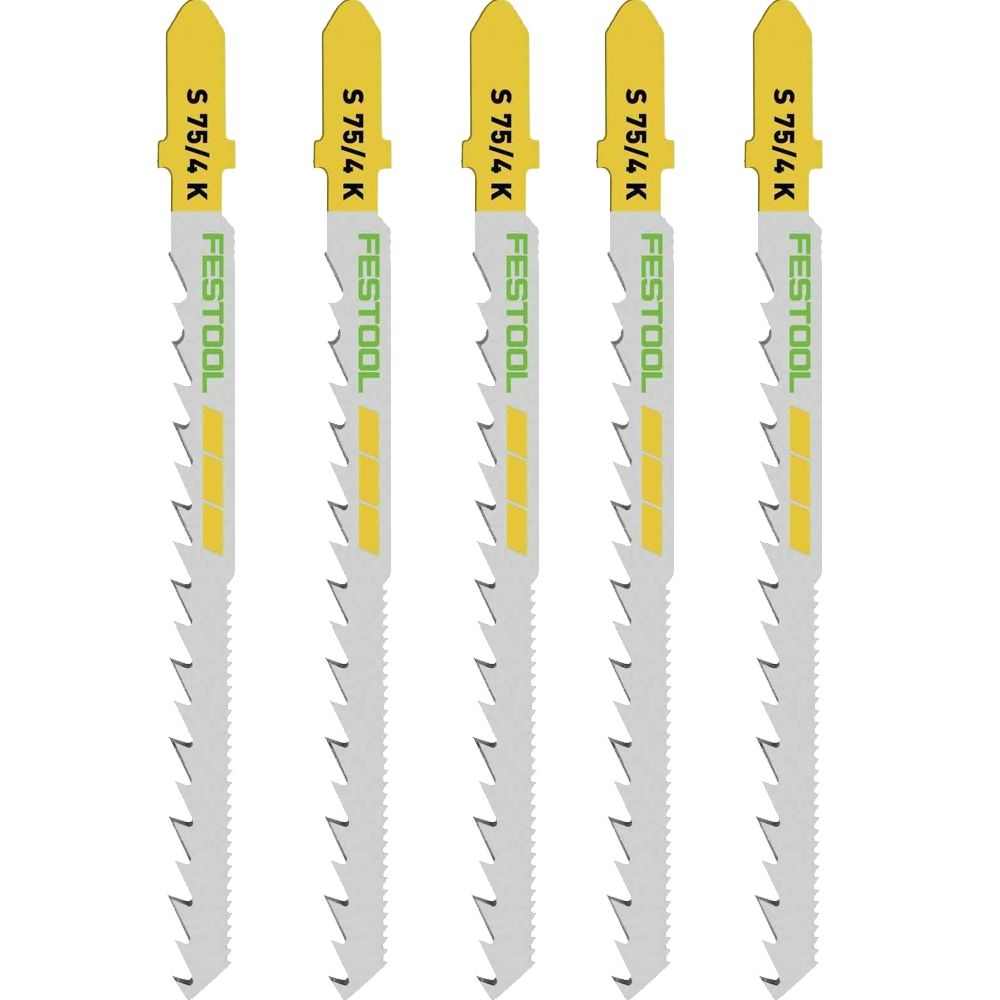 JIGSAW BLADE WOOD CURVES S 75-4 K-5 (5 P