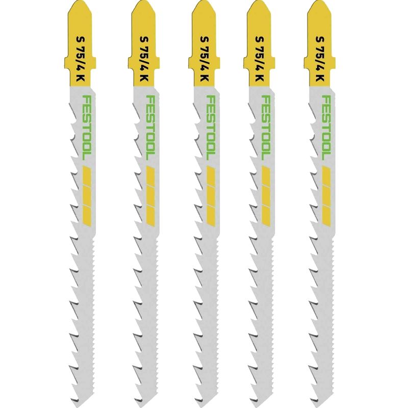 JIGSAW BLADE WOOD CURVES S 75-4 K-5 (5 P