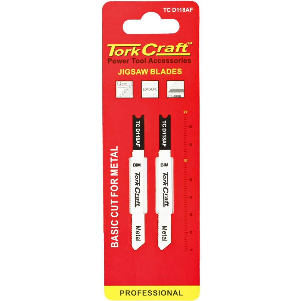 U-SHANK JIGSAW BLADE 21TPI METAL 1.2MM 2PC