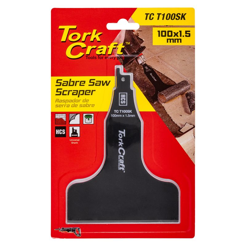 SABRE SAW SCRAPER HCS 100MM X 1.5MM