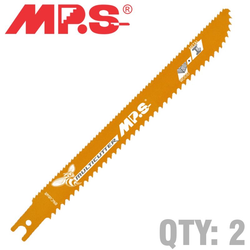 SABRE SAW SOFTWOOD 200MM MULTICUTTER U-SHANK 6&amp;10TPI 2/PK