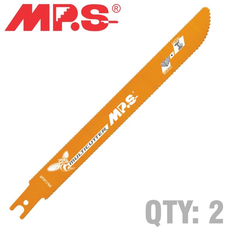 SABRE SAW METAL&amp;WOOD 200MM MULTICUTTER U-SHANK 10&amp;14TPI 2/PK