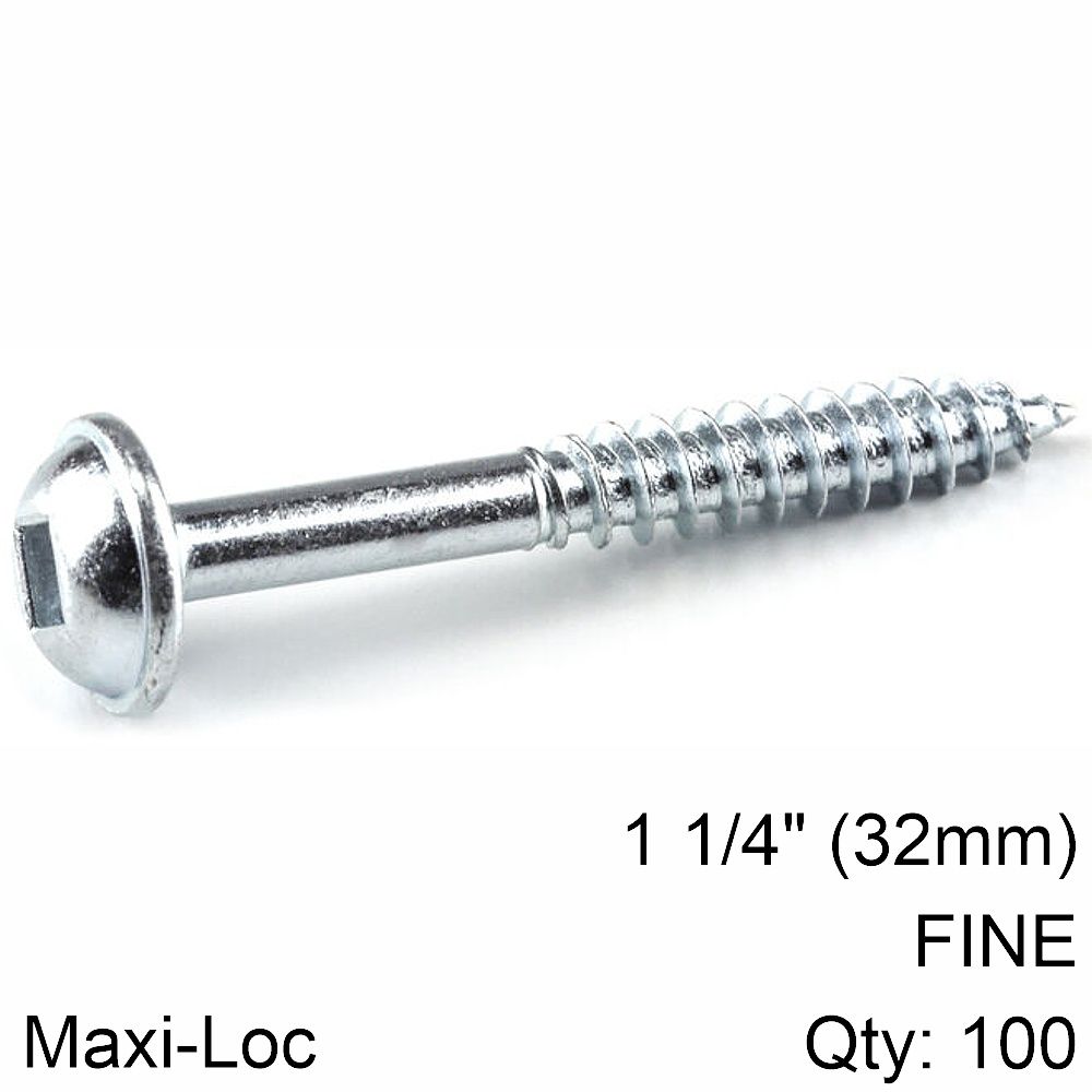 KREG ZINC POCKET HOLE SCREWS 32MM 1.25&#39; #7 FINE THREAD MX LOC 100CT