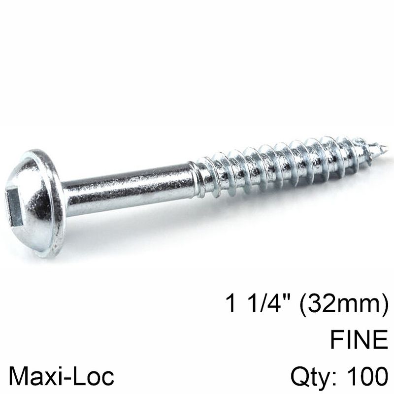 KREG ZINC POCKET HOLE SCREWS 32MM 1.25&#39; #7 FINE THREAD MX LOC 100CT