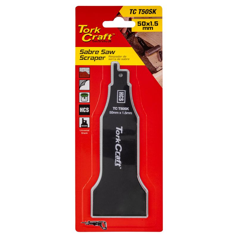 SABRE SAW SCRAPER HCS 50MM X 1.5MM