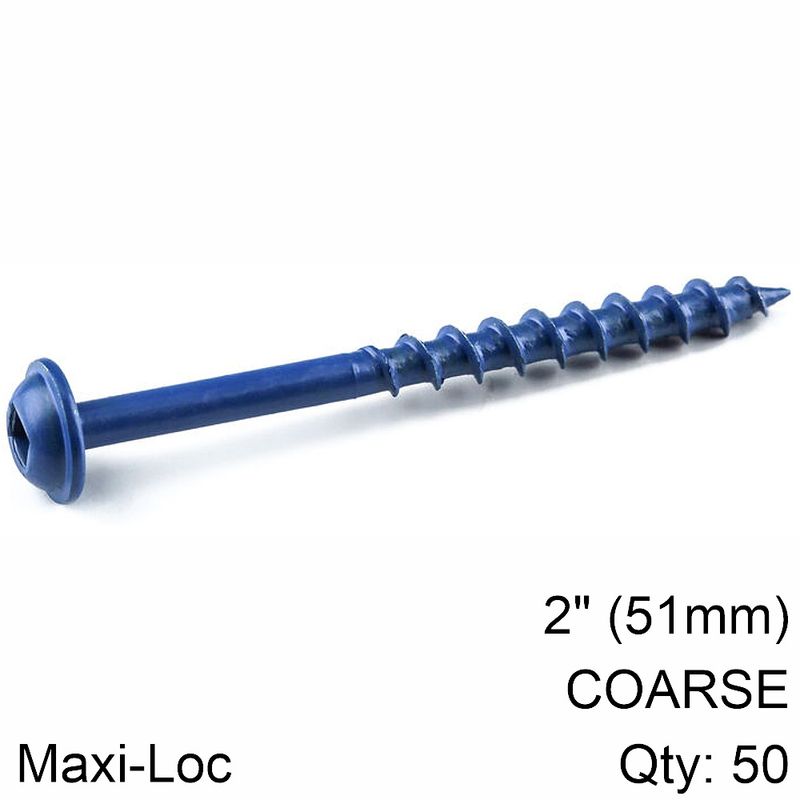 KREG BLUE KOTE POCKET HOLE SCREWS 51MM 2.00&#39; #8 COARSE THREAD MX LOC 5