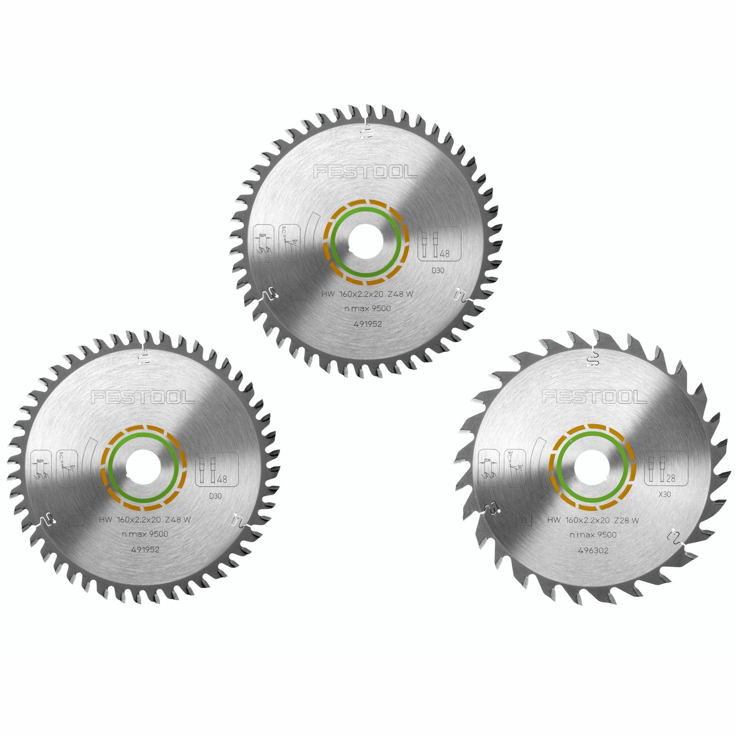 SAW BLADE SET KSB-SORT-3 W 160X2.2