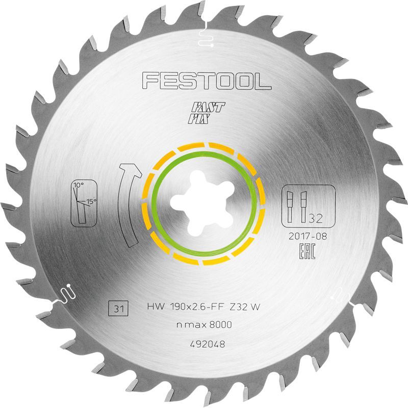 SAW BLADE HW 190X2,6 FF W32