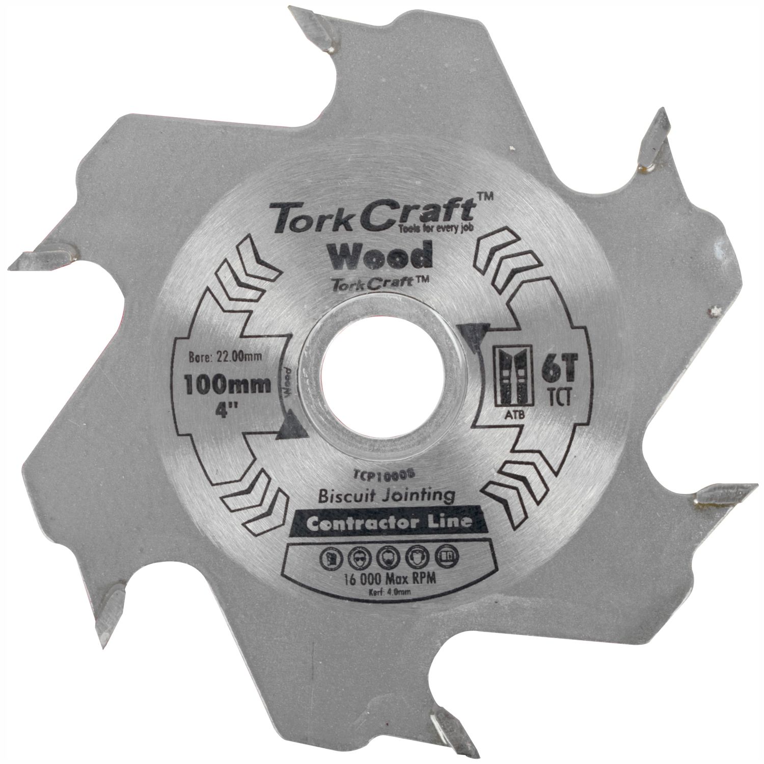 BLADE BISCUIT JOINER 100 X 6T 22.0MM TCT