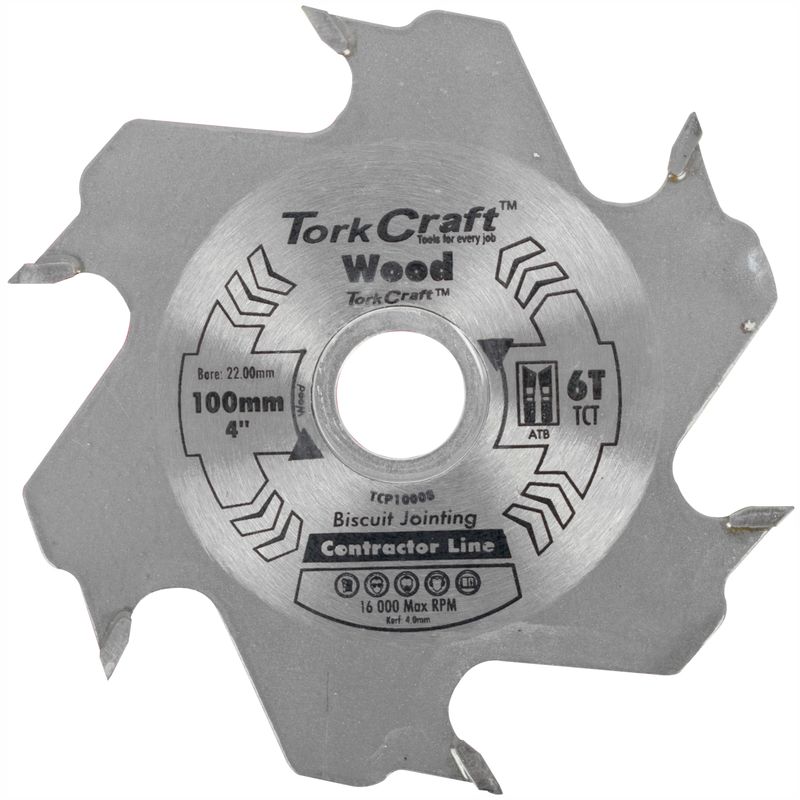 BLADE BISCUIT JOINER 100 X 6T 22.0MM TCT
