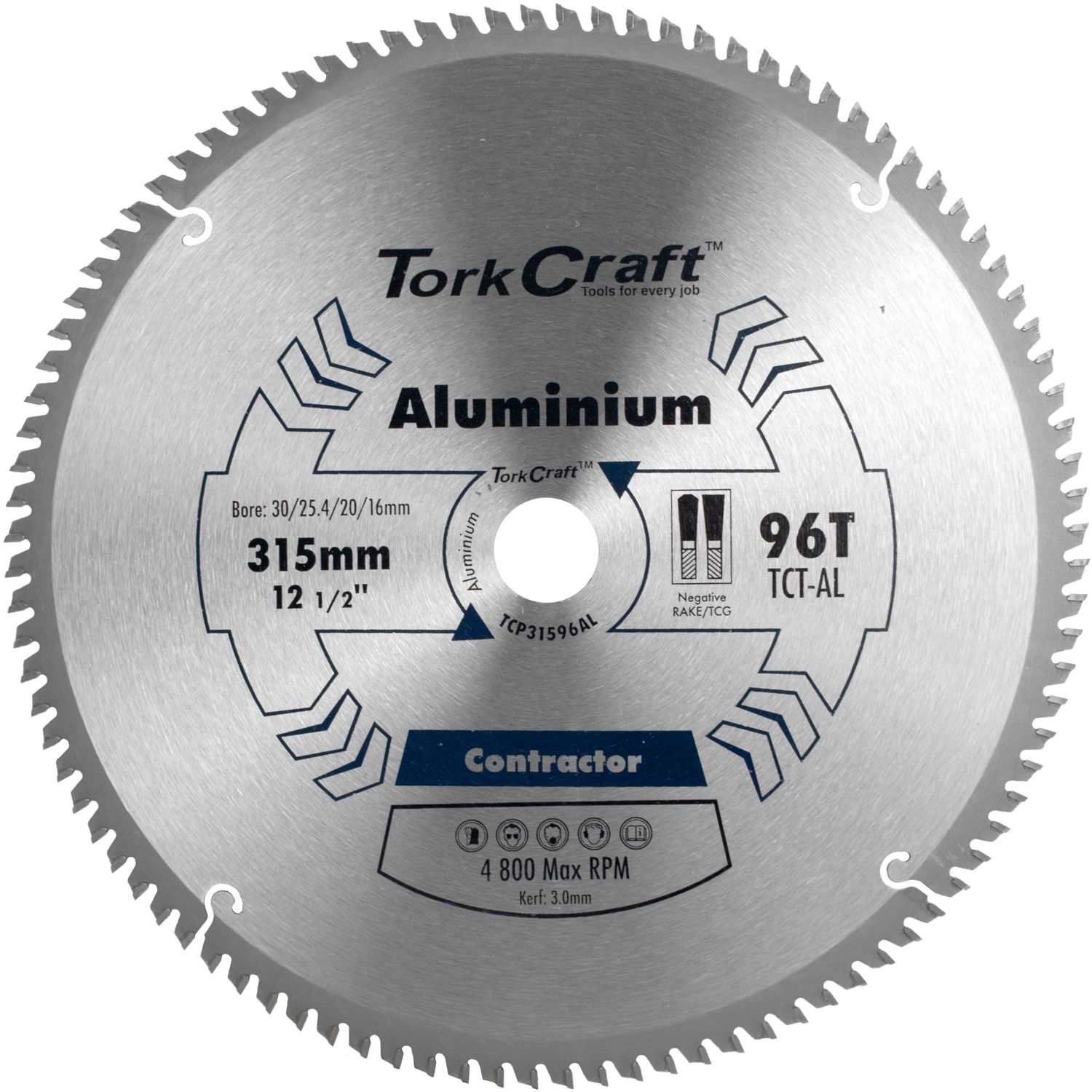 BLADE CONTRACTOR ALUM 315 X 96T 30/1/20/16 ALUMINIUM CIRCULAR SAW TCT