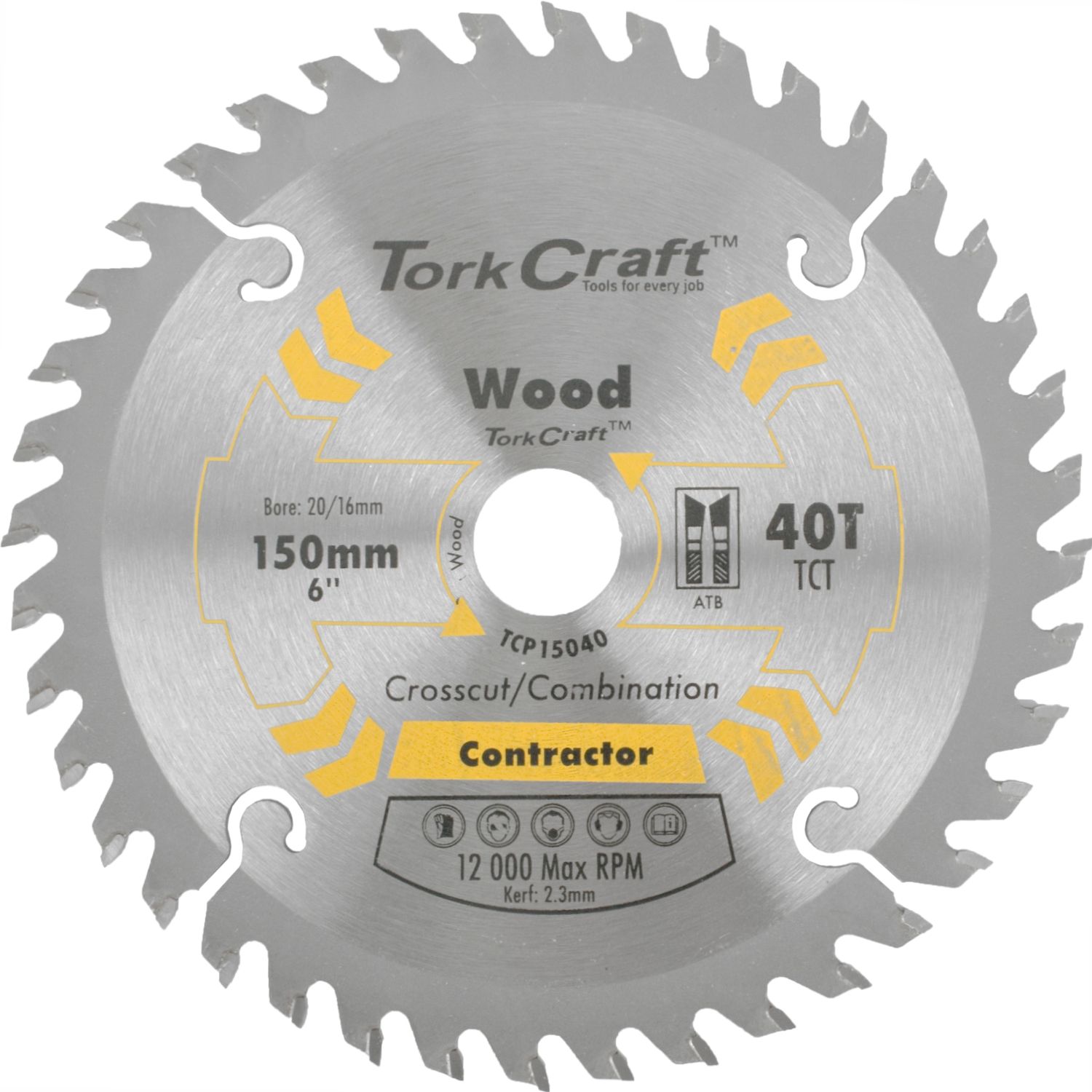 BLADE CONTRACTOR 150 X 40T 20/16 CIRCULAR SAW TCT